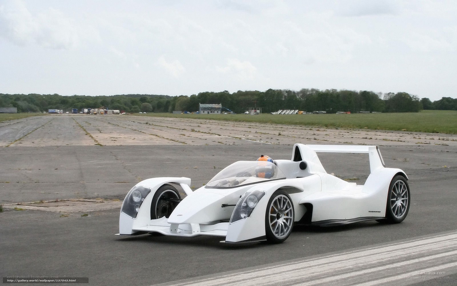 White race car on a track