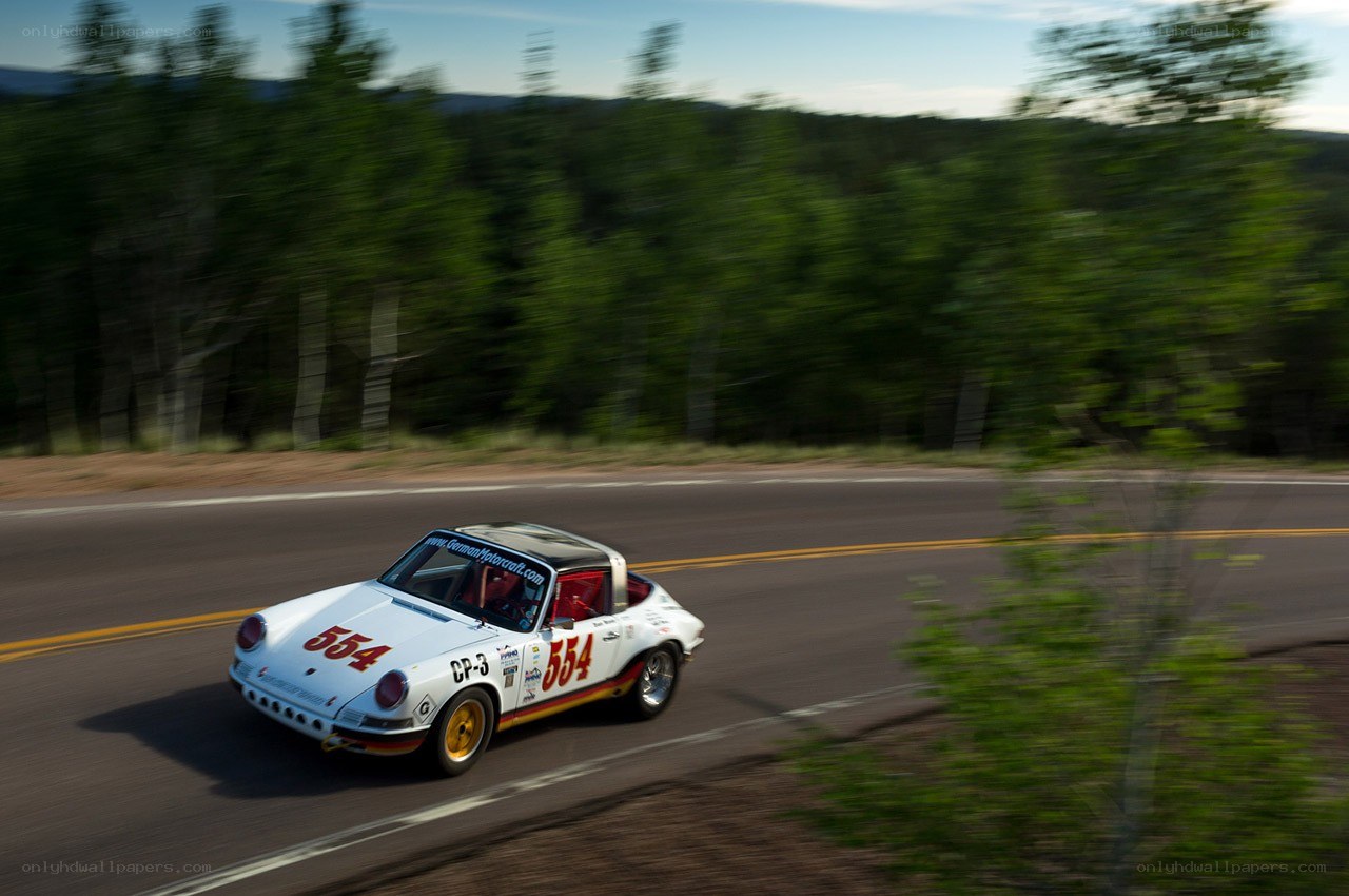 white race car on road