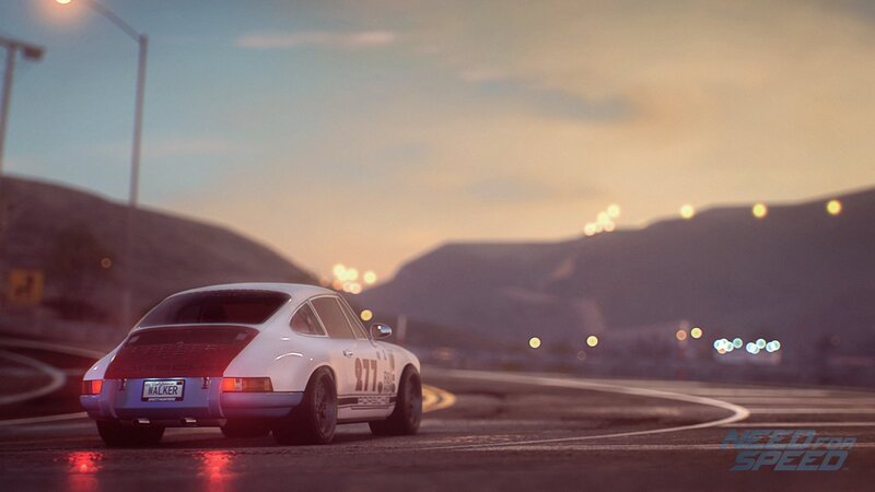 White Race Car on Road — Dramatic, Sunset, 3d Render