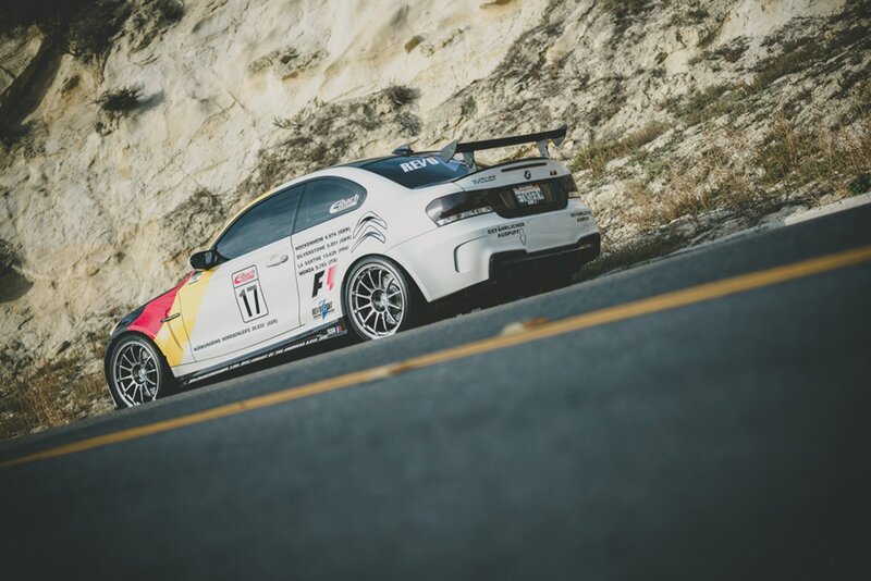 White Race Car on Road — Dynamic, Afternoon