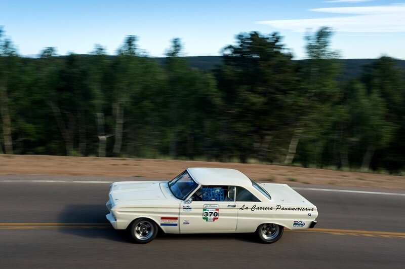 white race car on road