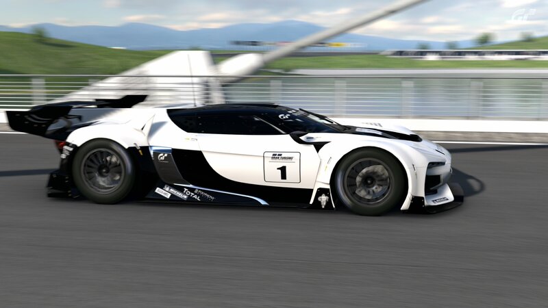 white race car on track