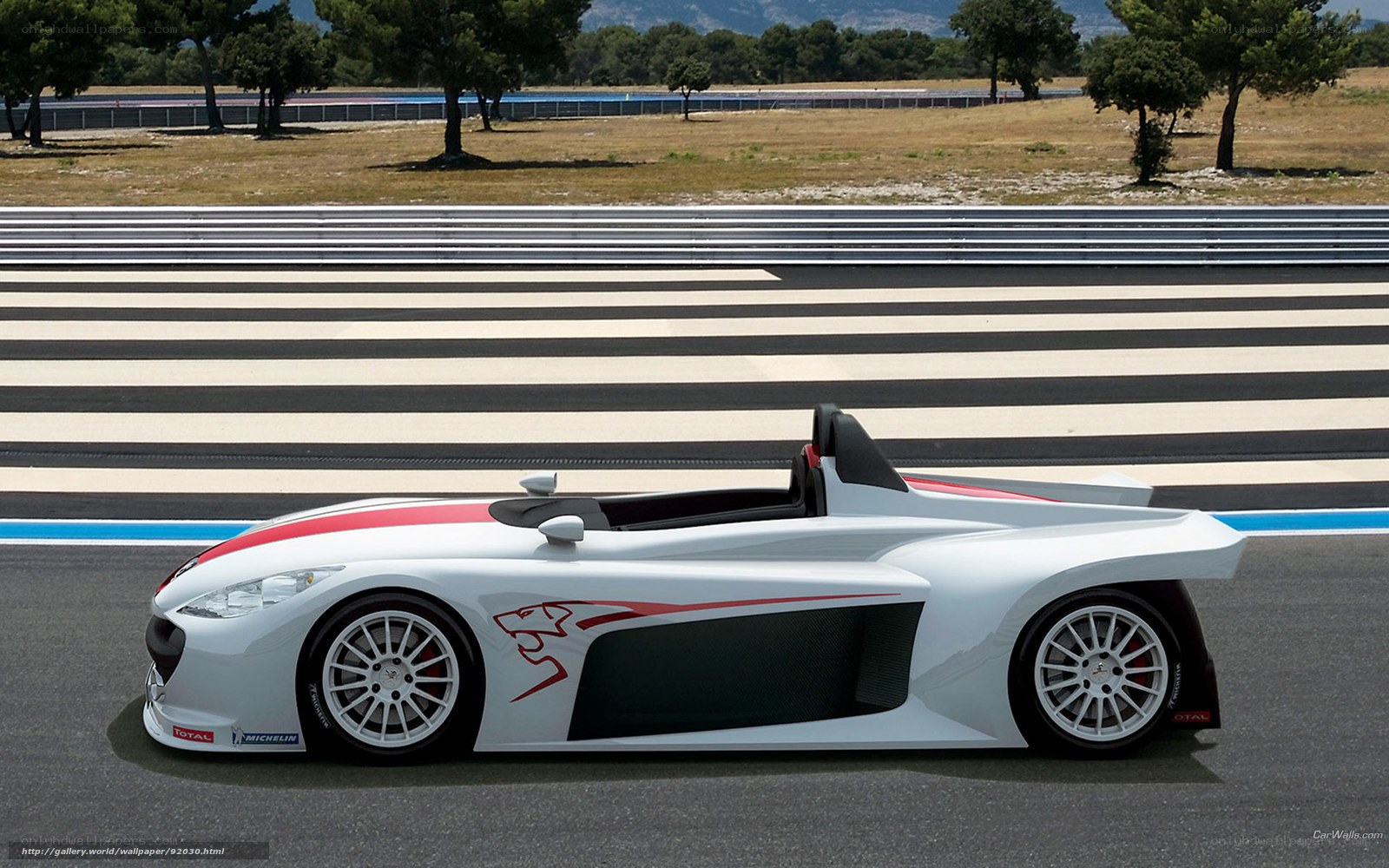 white race car on track
