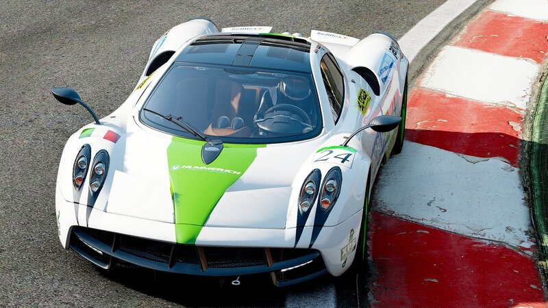 white race car on track