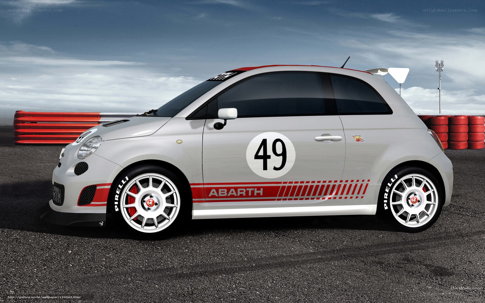 white race car on track