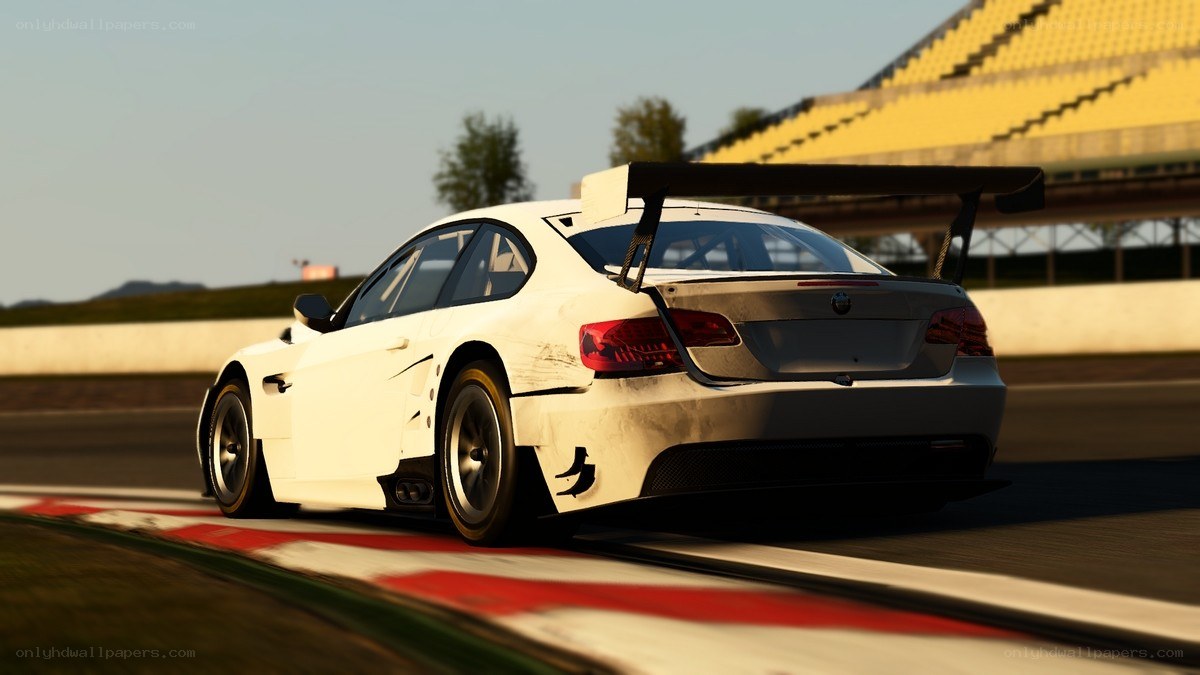 white race car on track