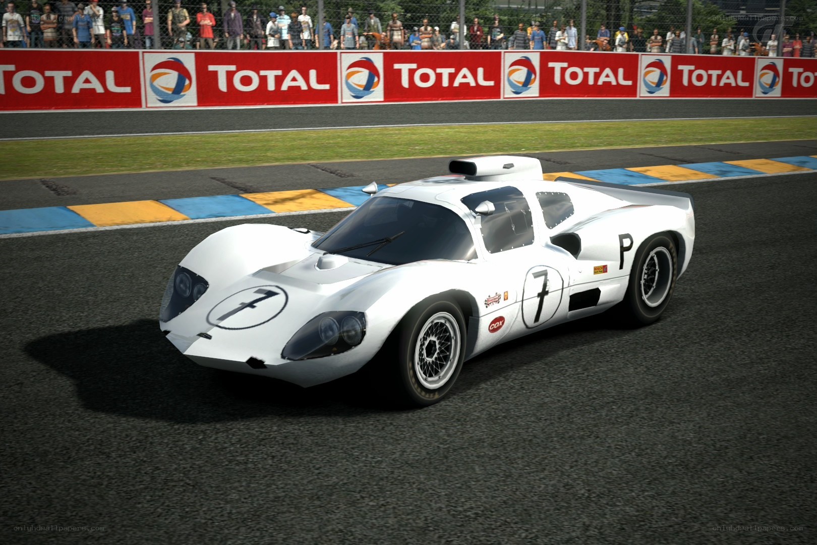 white race car on track