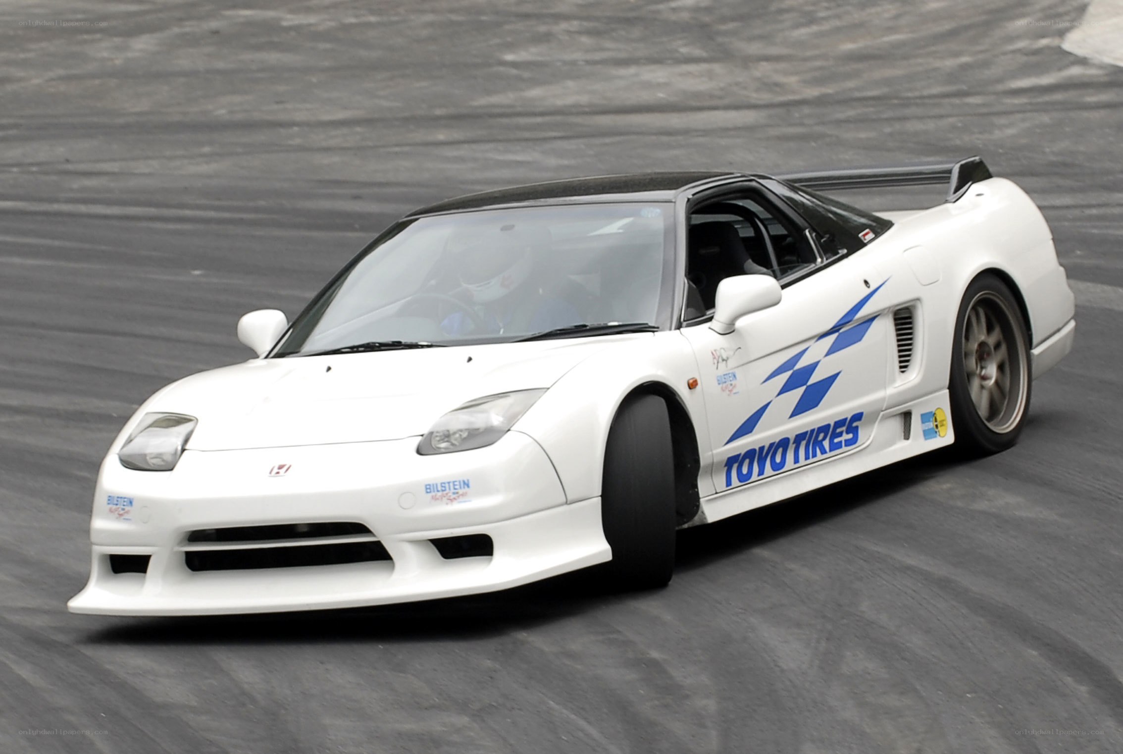 white race car on track