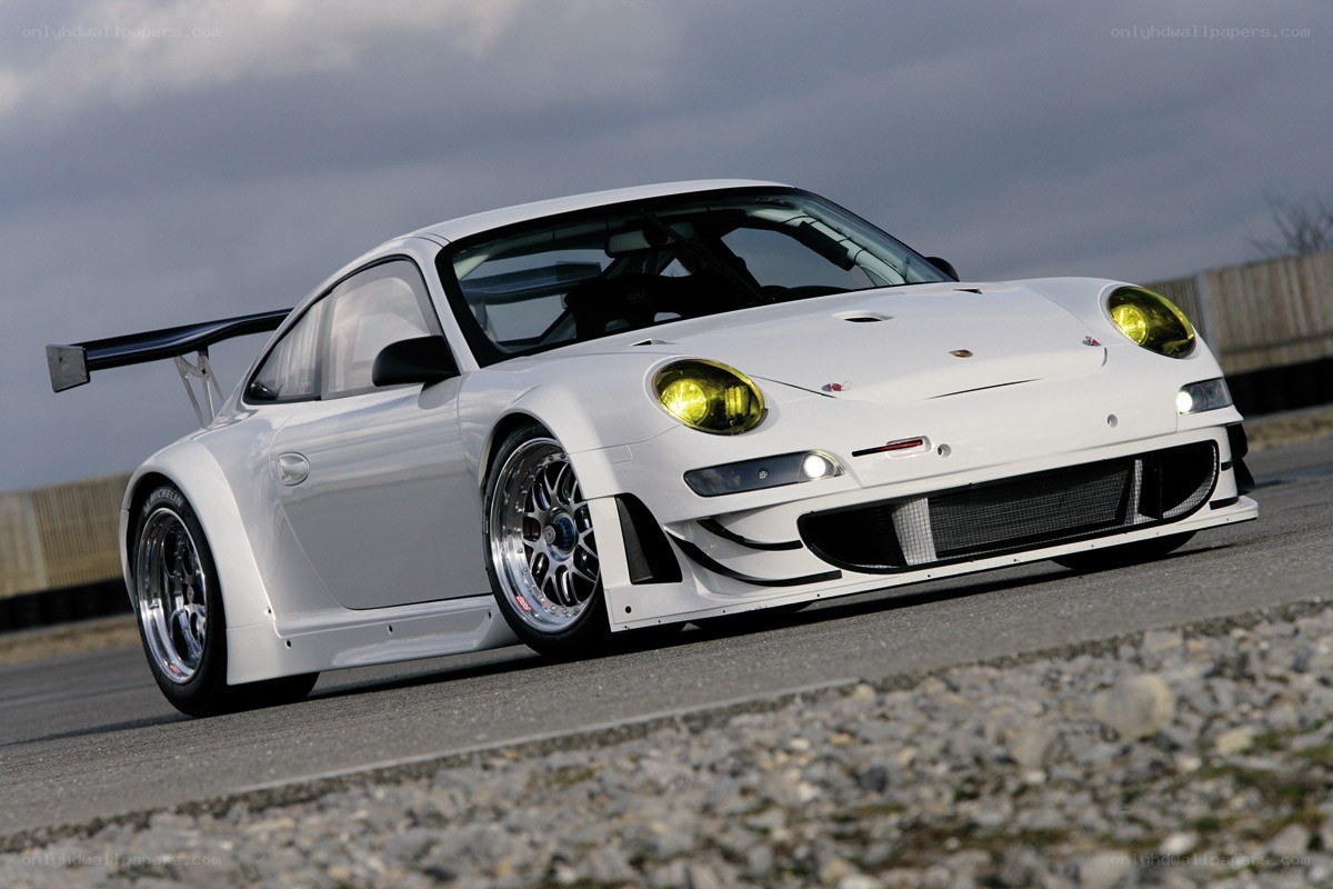 white race car on track