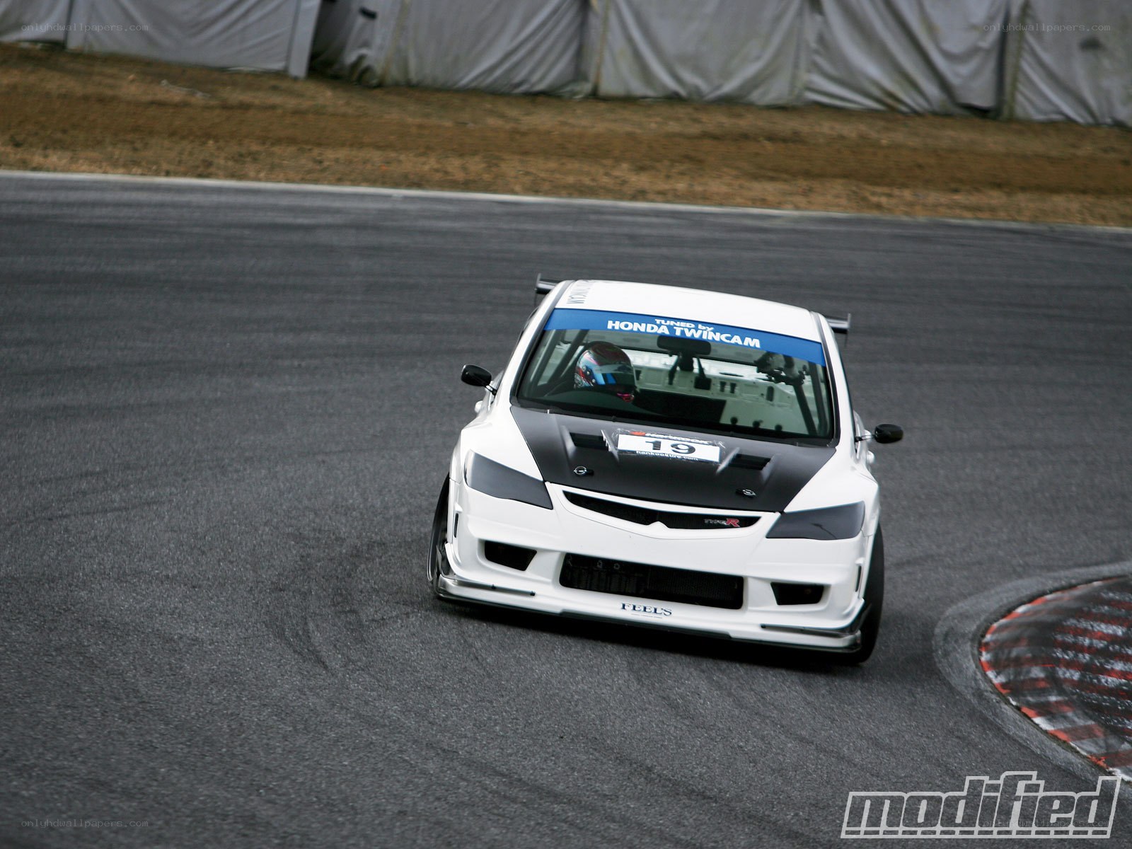 white race car on track