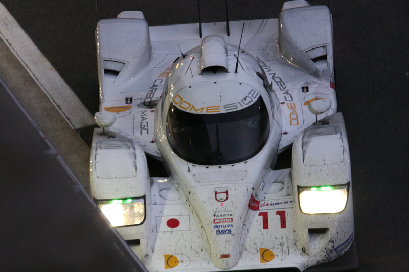 white race car on track