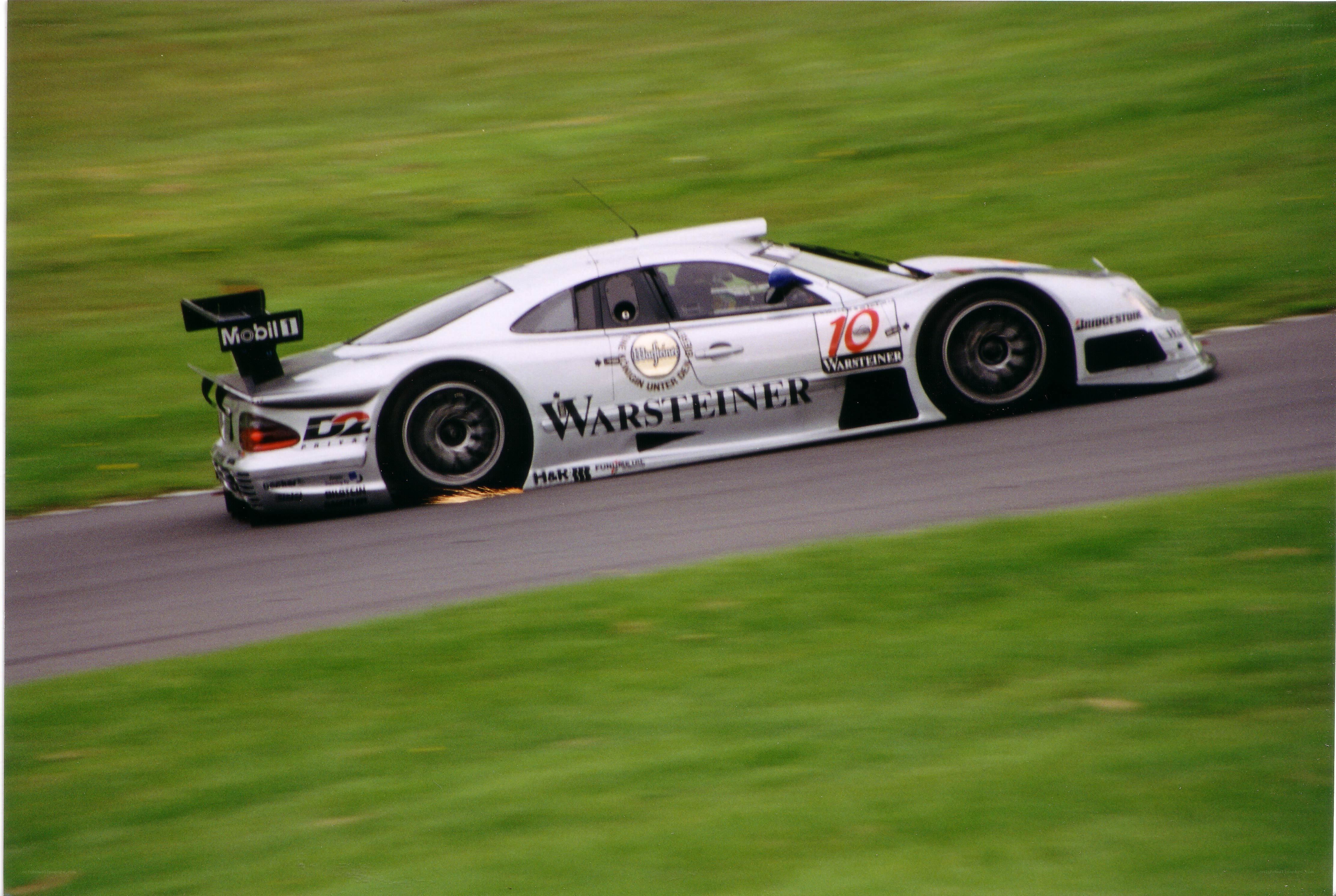 White race car on track