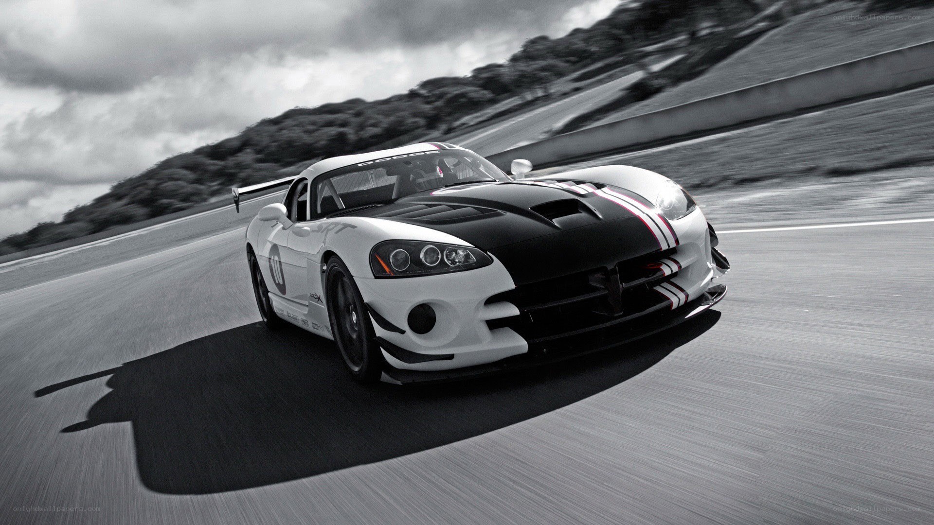 white race car on track