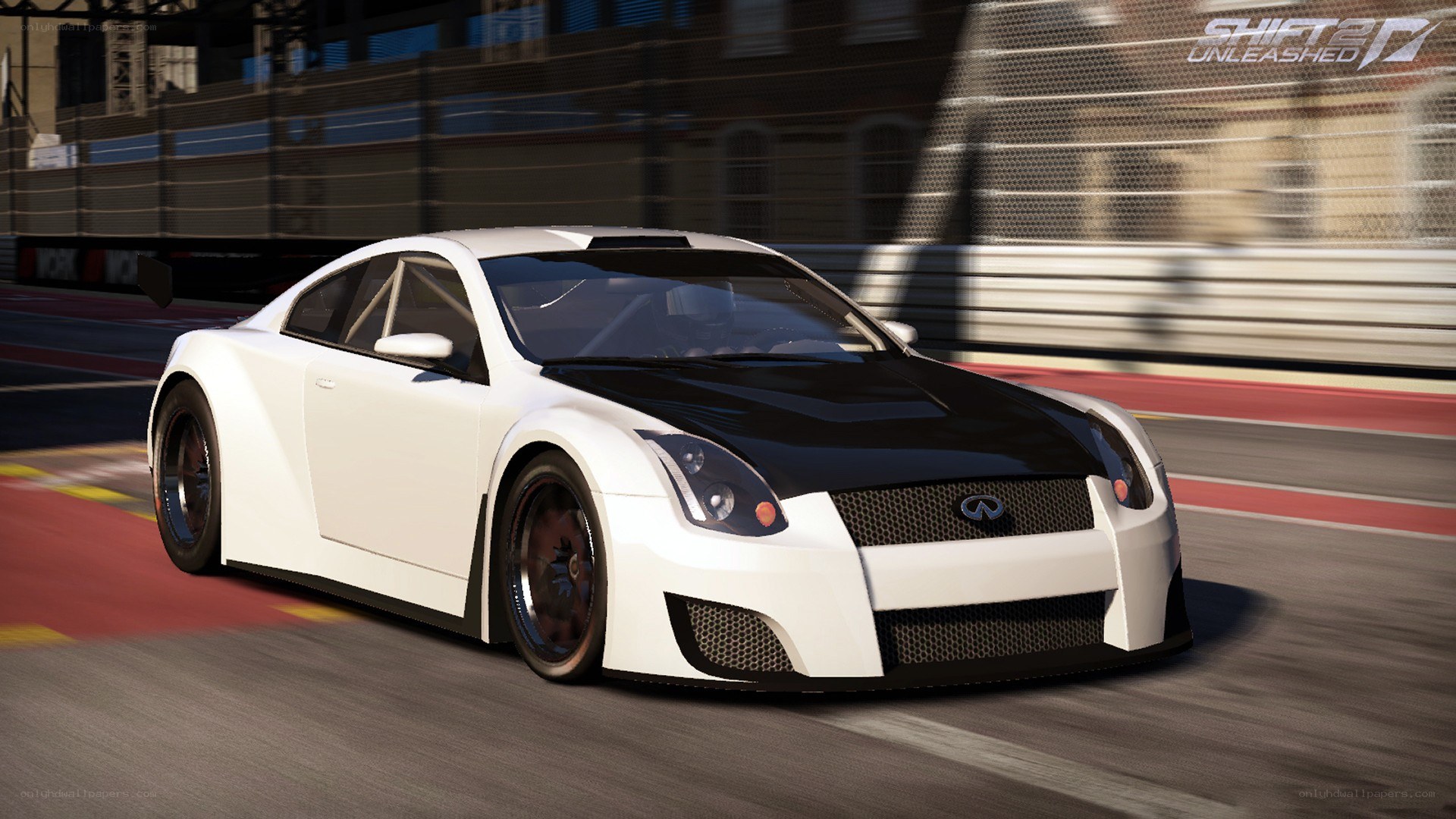 white race car on track