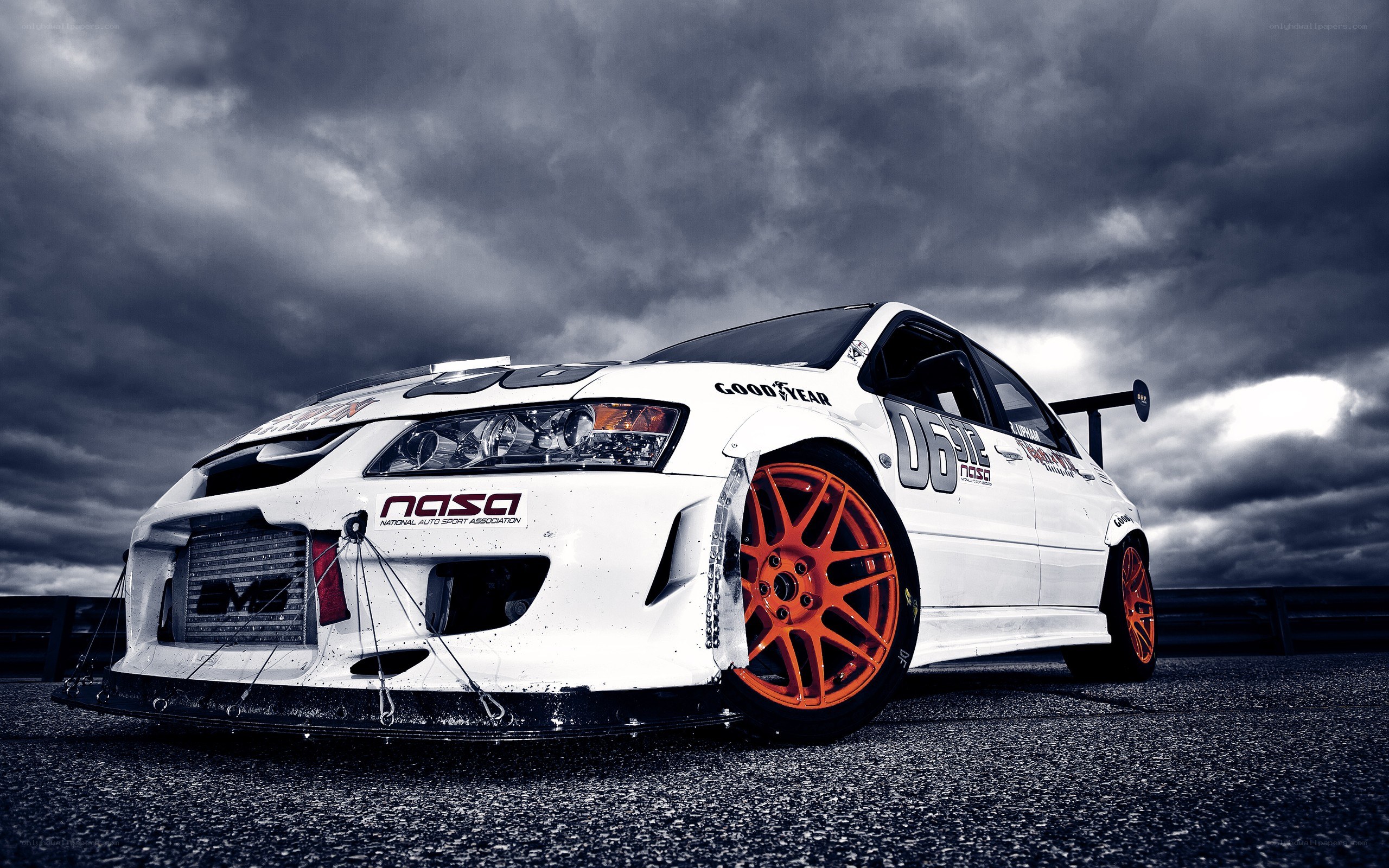 white race car on track