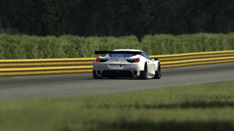 White Race Car on Track — Calm, Afternoon, 3d Render