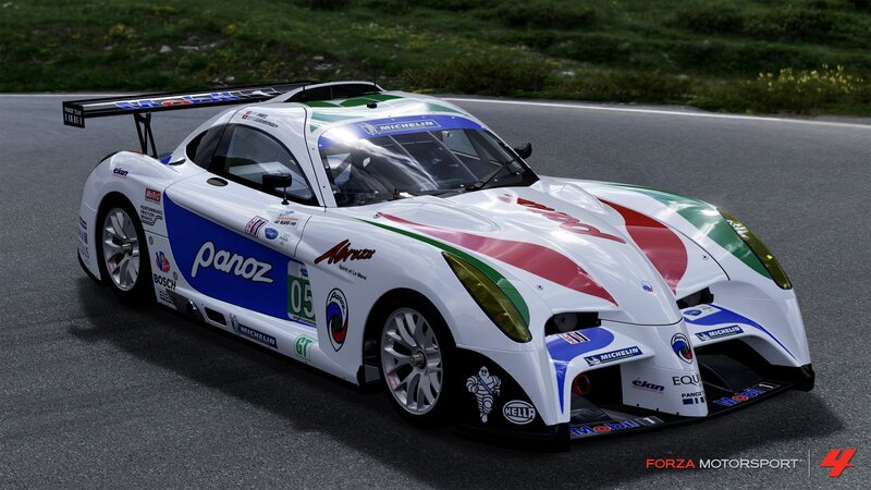 White Race Car on Track — Dynamic, 3d Render, Race Car, Grass
