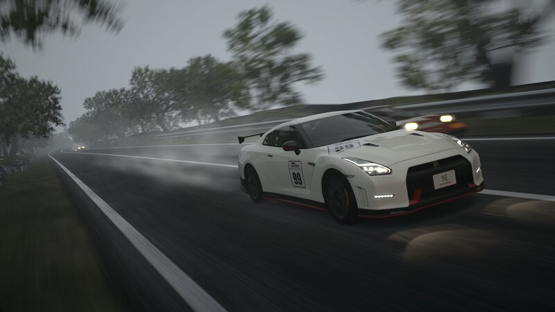 White Race Car on Track — Dynamic, 3d Render, Race Car