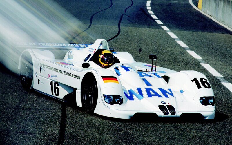 White Race Car on Track — Dynamic, Afternoon, Photograph, Driver, Race Track, German Flag