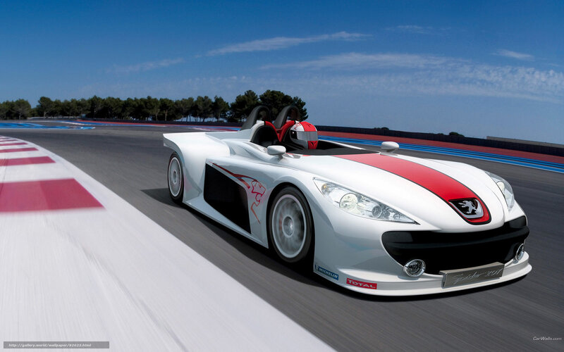 White Race Car on Track — Dynamic, Afternoon, Photograph, Driver, Race Track