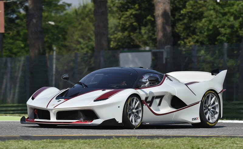 White Race Car on Track — Dynamic, Afternoon, Photograph, Race Track, Trees, Driver