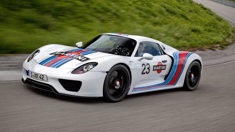 White Race Car on Track — Dynamic, Afternoon, Photograph, Racing Stripes