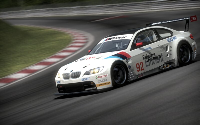 White Race Car on Track — Dynamic, Digital Art