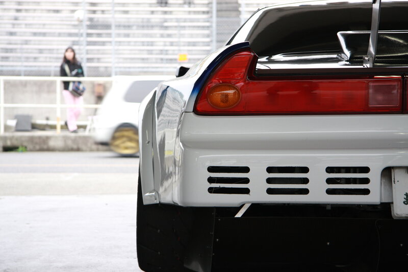 White Race Car Rear — Calm