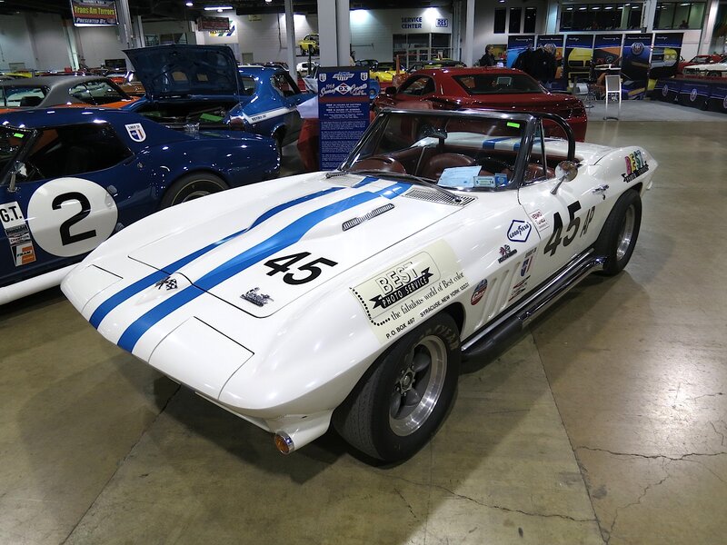 White Race Car — Showroom, Photograph