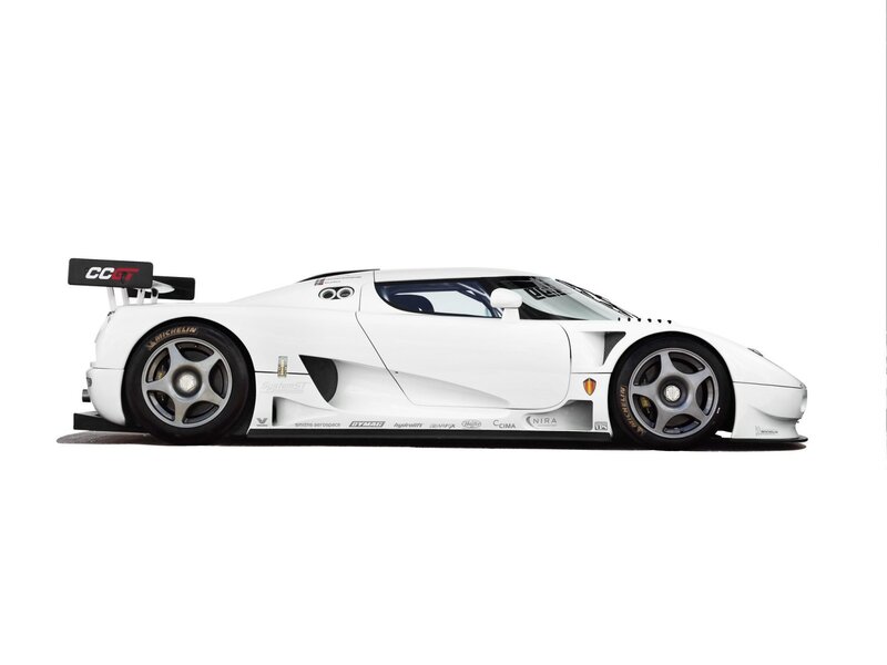 white race car side view