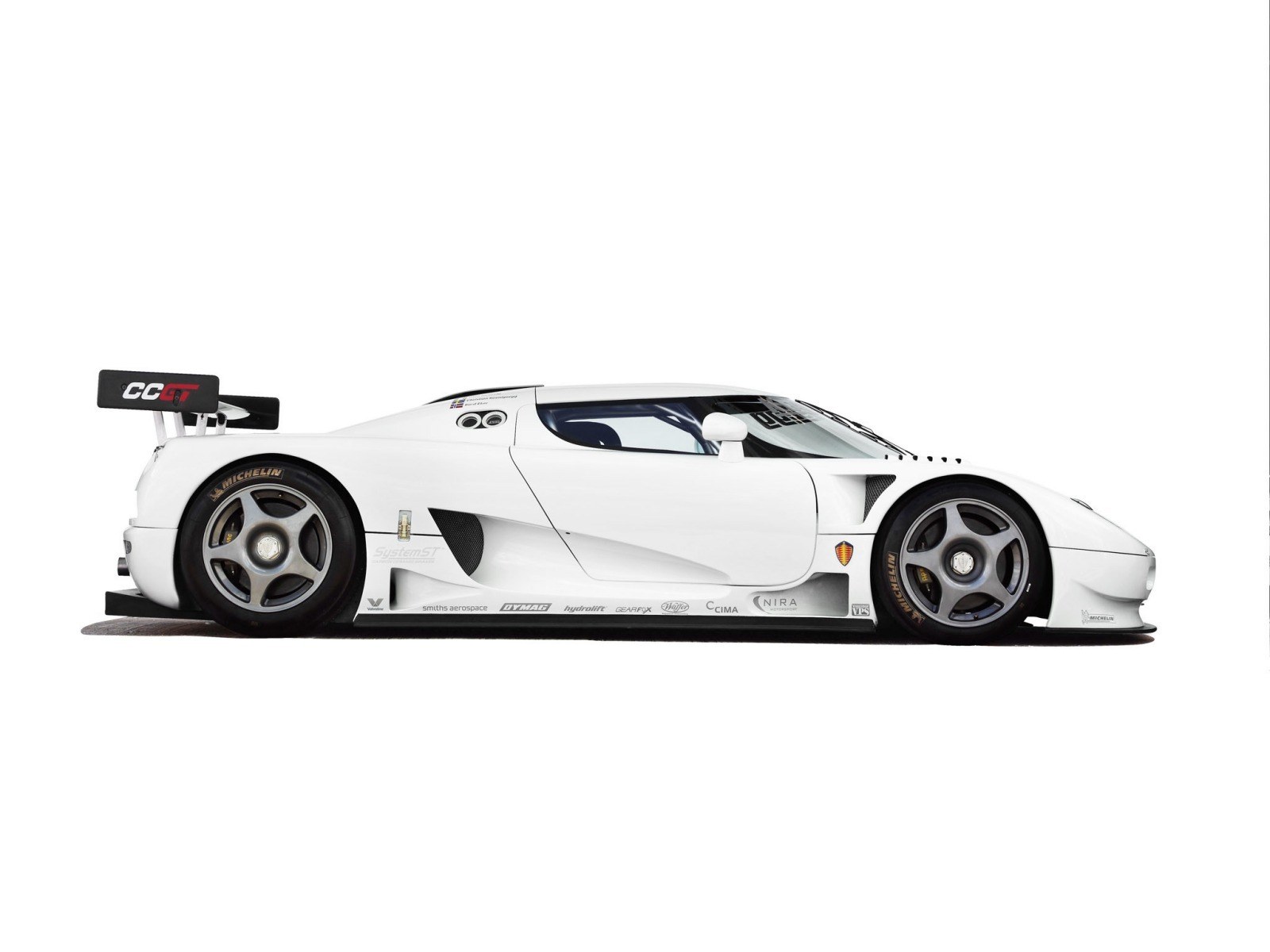 white race car side view