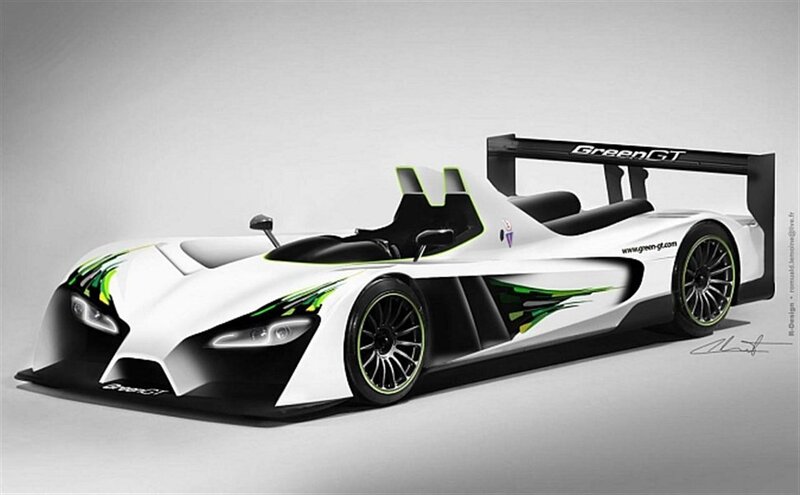 White Race Car — Sleek