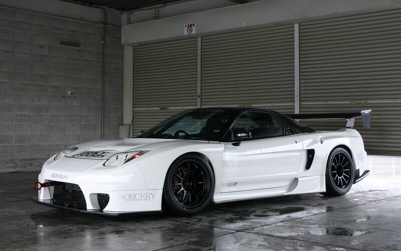 White Race Car — Static, Photograph, Garage, Tire