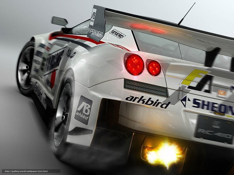 white race car with flames