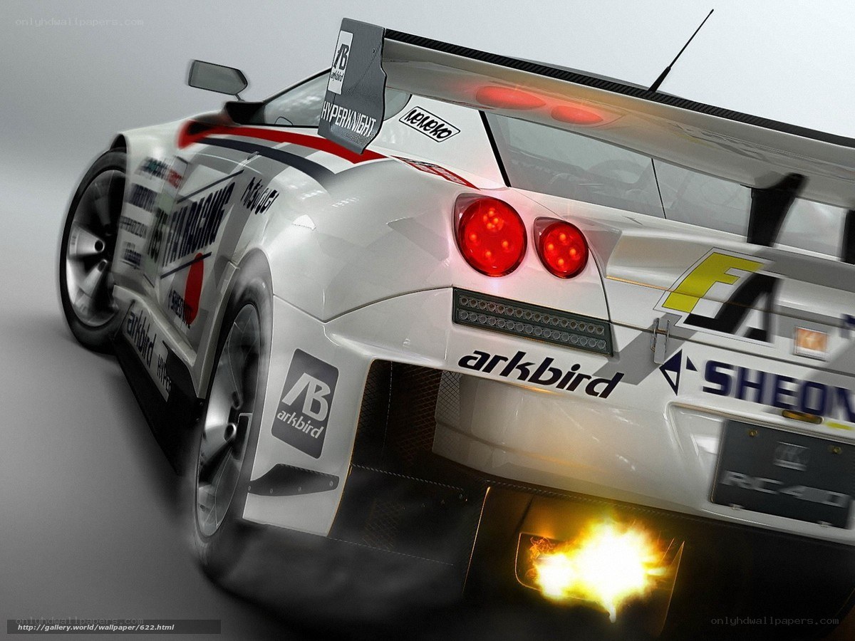 white race car with flames