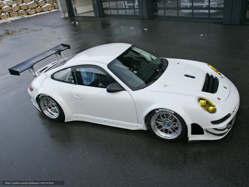 white race car with large wing