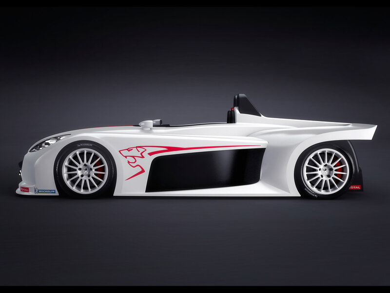 white race car with red accents