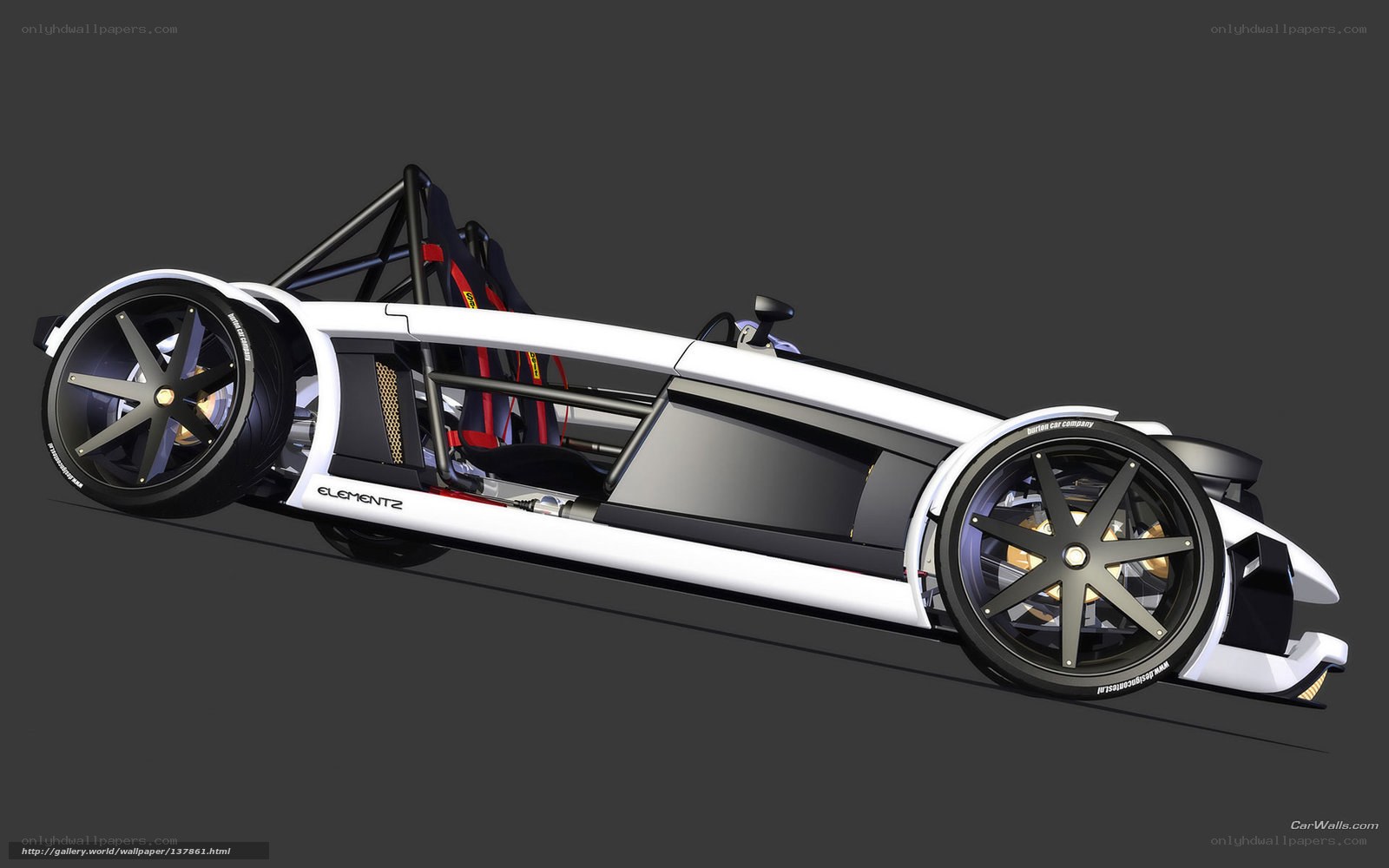 white racing car design