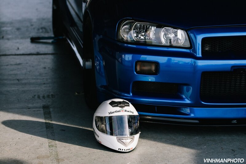 White Racing Helmet