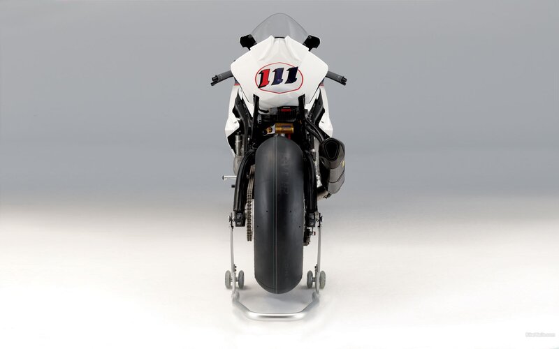 white racing motorcycle
