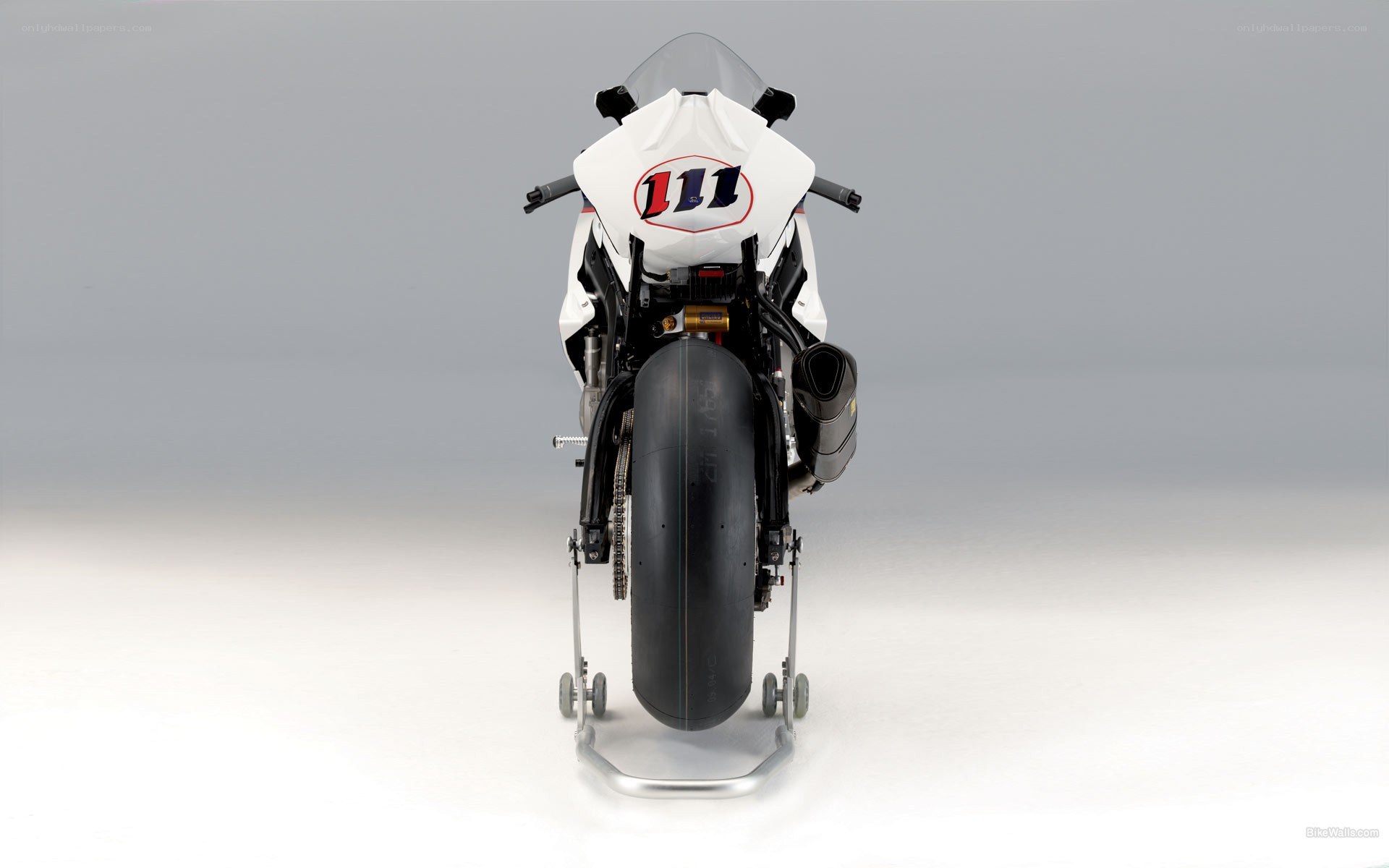 white racing motorcycle