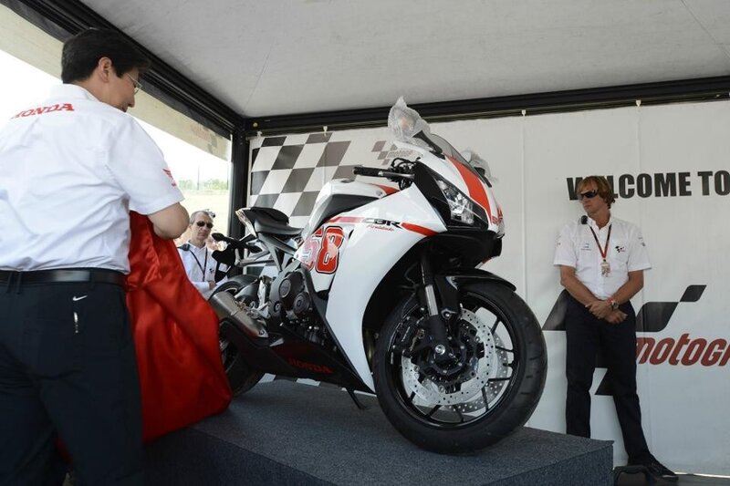 White Racing Motorcycle — Formal