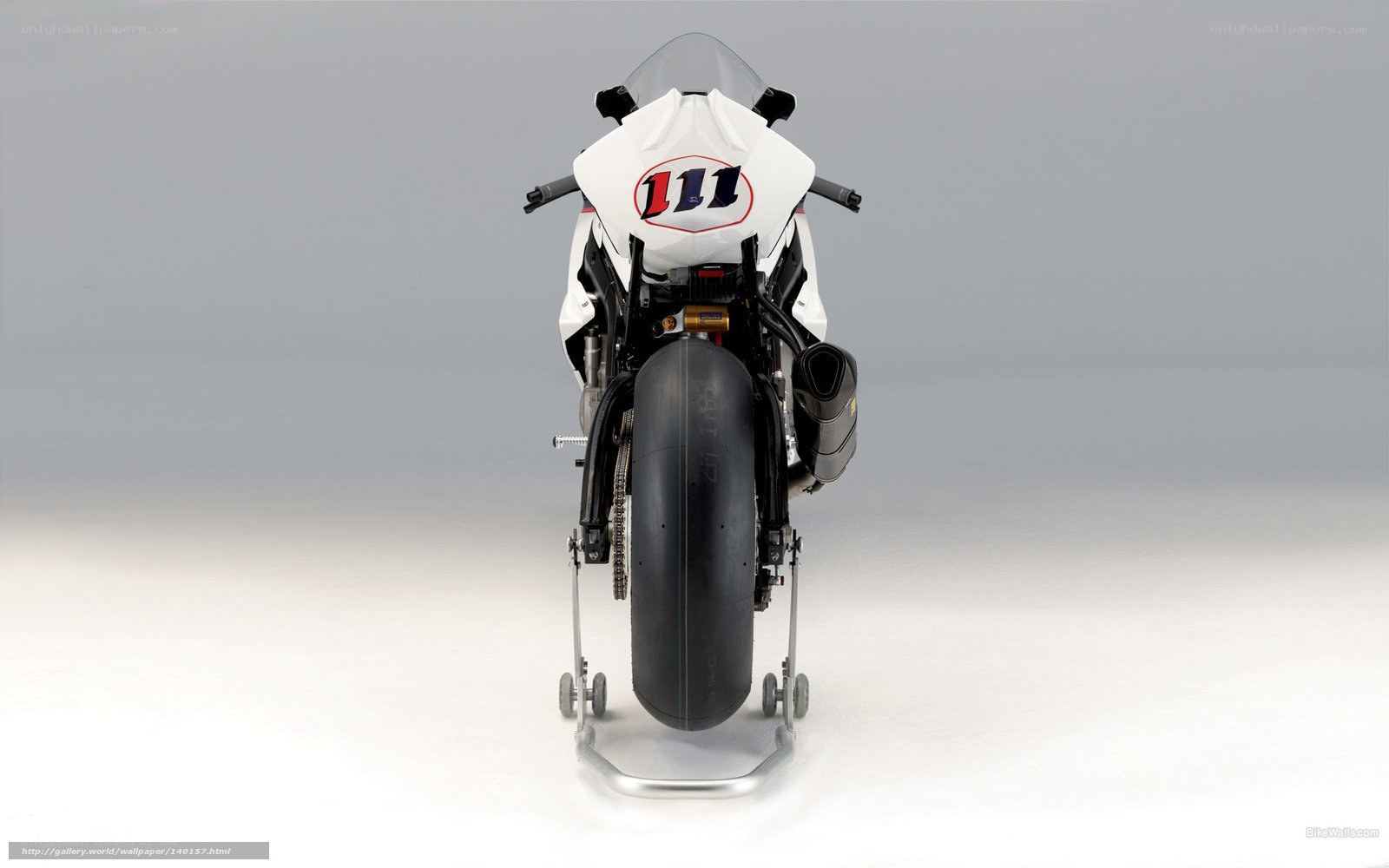white racing motorcycle
