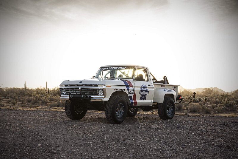 White Racing Truck — Dramatic