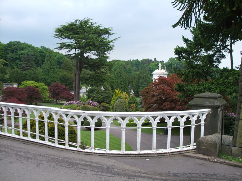 White Railing in Garden