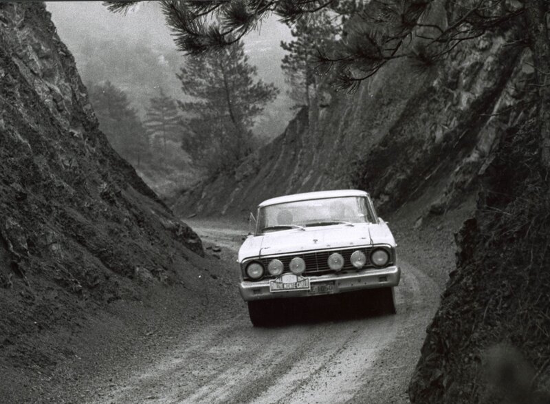 White Rally Car — Black, Dramatic