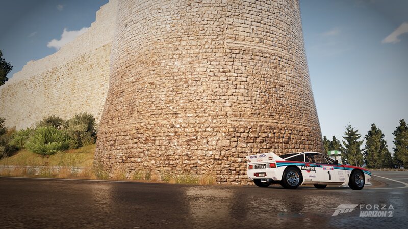 White Rally Car — Calm, Afternoon