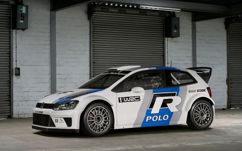White Rally Car — Dramatic, Photograph, Garage