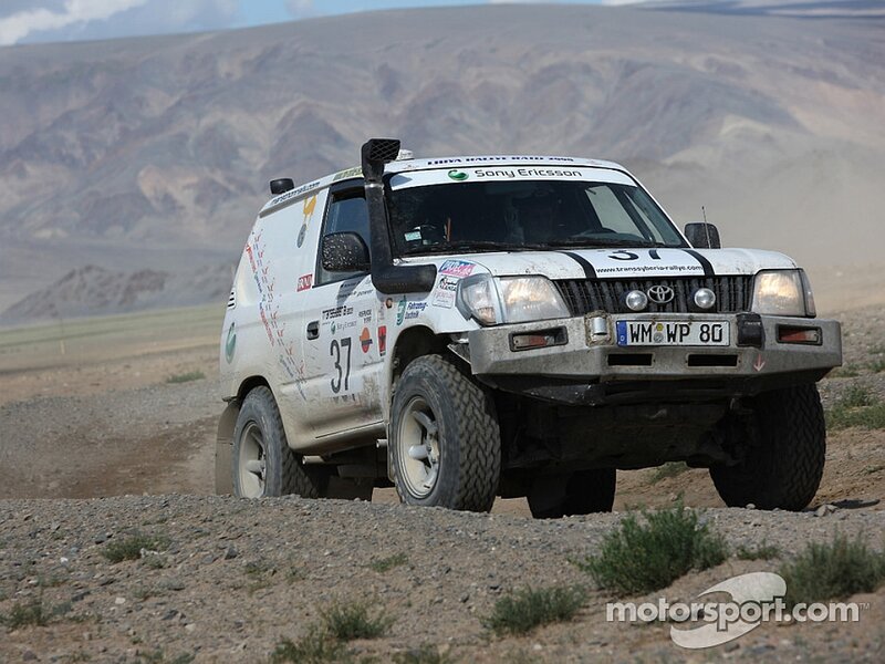 White Rally Car — Dusty