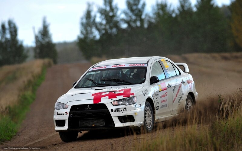 White Rally Car — Dynamic, Afternoon, Photograph